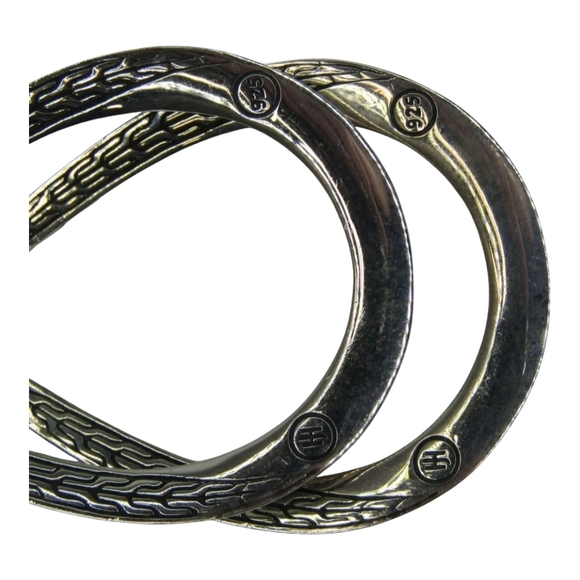 John Hardy 925 Sterling Silver Classic Chain Asli Leverback Drop Earrings 21g - Picture 5 of 9